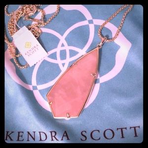 NWT Kendra Scott baby pink long necklace